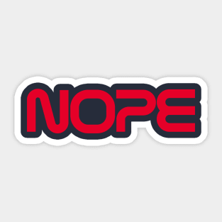 Nope Nasa Logo Red Sticker